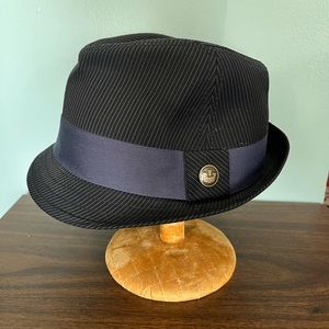 Goorin Bros navy pinstripe fedora NWT